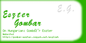 eszter gombar business card
